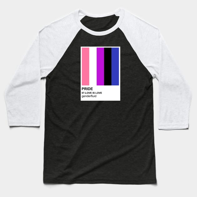 Pride Genderfluid Baseball T-Shirt by Sasyall